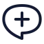 Comment Add icon with stroke rounded style